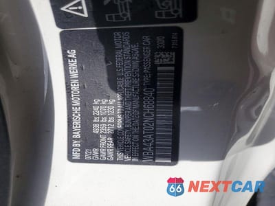 Zdjęcie 12 z 12 samochodu: 2022 BMW 430XI VIN:WBA43AT02NCH68840 - miniatura