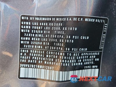 Zdjęcie 13 z 13 samochodu: 2022 VOLKSWAGEN TAOS SE IQ DRIVE VIN:3VVPX7B21NM012567 - miniatura