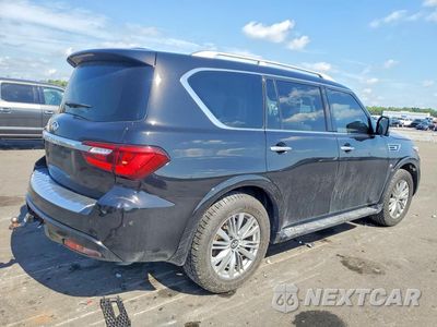 Trzecie zdjęcie samochodu z tyłu: 2018 INFINITI QX80 BASE VIN:JN8AZ2NF6J9661875 - miniatura