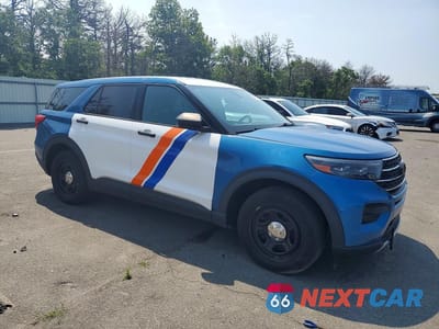 Czwarte zdjęcie samochodu z boku: 2021 FORD EXPLORER POLICE INTERCEPTOR VIN:1FM5K8AW9MNA14775 - miniatura