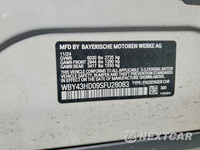 Zdjęcie 13 z 13 samochodu: 2025 BMW I4 XDRIVE 40 VIN:WBY43HD09SFU28083 - miniatura
