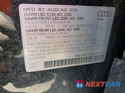 Zdjęcie 14 z 14 samochodu: 2021 AUDI Q3 PREMIUM S LINE 45 VIN:WA1DECF33M1003751 - miniatura