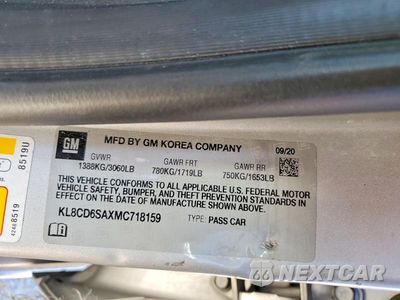 Zdjęcie 12 z 12 samochodu: 2021 CHEVROLET SPARK 1LT VIN:KL8CD6SAXMC718159 - miniatura