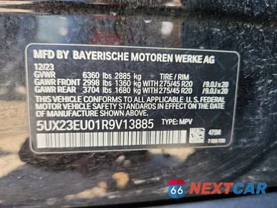 Zdjęcie 13 z 13 samochodu: 2024 BMW X5 XDRIVE40I VIN:5UX23EU01R9V13885 - miniatura