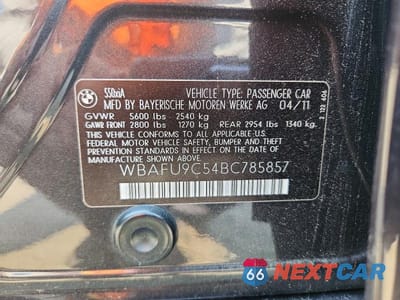 Zdjęcie 12 z 12 samochodu: 2011 BMW 550 XI VIN:WBAFU9C54BC785857 - miniatura