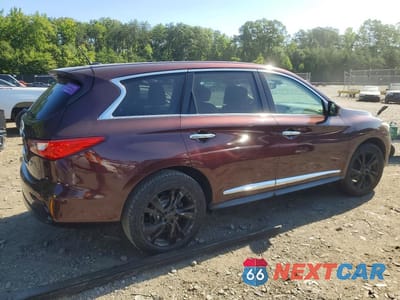 Trzecie zdjęcie samochodu z tyłu: 2013 INFINITI JX35 BASE VIN:5N1AL0MM3DC309860 - miniatura