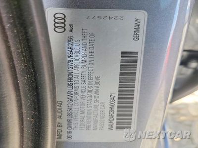 Zdjęcie 12 z 12 samochodu: 2017 AUDI A6 QUATTRO PREMIUM PLUS VIN:WAUH2AFC8HN003471 - miniatura