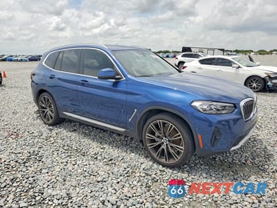 Czwarte zdjęcie samochodu z boku: 2023 BMW X3 SDRIVE30I VIN:5UX43DP05P9R48064 - miniatura