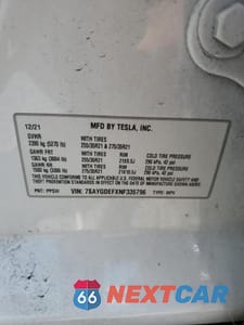 Zdjęcie 13 z 13 samochodu: 2022 TESLA MODEL Y VIN:7SAYGDEFXNF335796 - miniatura