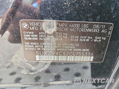 Zdjęcie 12 z 12 samochodu: 2012 BMW X5 XDRIVE35I VIN:5UXZV4C52CL755336 - miniatura