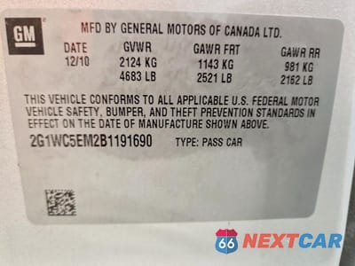 Zdjęcie 12 z 12 samochodu: 2011 CHEVROLET IMPALA LTZ VIN:2G1WC5EM2B1191690 - miniatura