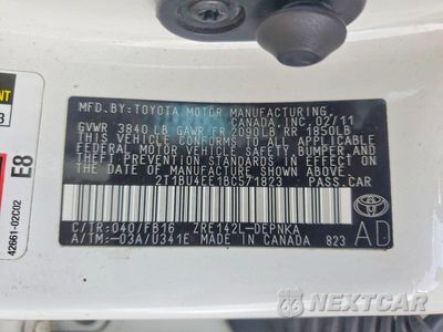 Zdjęcie 12 z 12 samochodu: 2011 TOYOTA COROLLA LE VIN:2T1BU4EE1BC571823 - miniatura