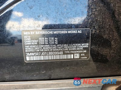Zdjęcie 12 z 12 samochodu: 2020 BMW 330XI VIN:3MW5R7J01L8B09948 - miniatura