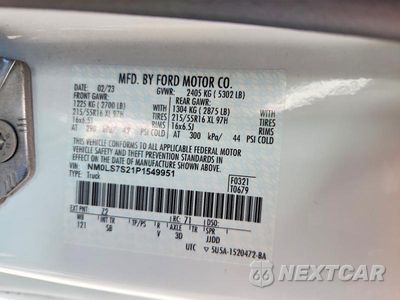 Zdjęcie 13 z 13 samochodu: 2023 FORD TRANSIT CONNECT XL VIN:NM0LS7S21P1549951 - miniatura