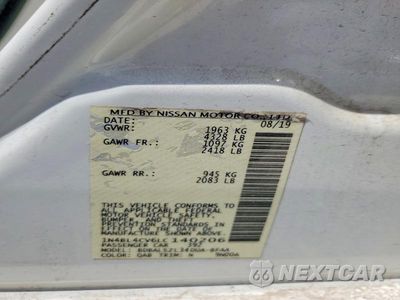 Zdjęcie 13 z 13 samochodu: 2020 NISSAN ALTIMA SR VIN:1N4BL4CV6LC140206 - miniatura