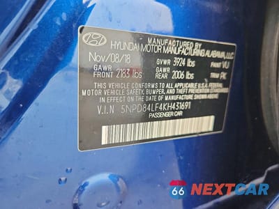 Zdjęcie 12 z 12 samochodu: 2019 HYUNDAI ELANTRA SEL VIN:5NPD84LF4KH431691 - miniatura