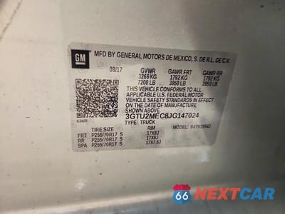 Zdjęcie 12 z 12 samochodu: 2018 GMC SIERRA K1500 SLE VIN:3GTU2MEC8JG147024 - miniatura