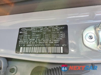 Zdjęcie 13 z 13 samochodu: 2023 HYUNDAI KONA SEL VIN:KM8K3CAB5PU032555 - miniatura