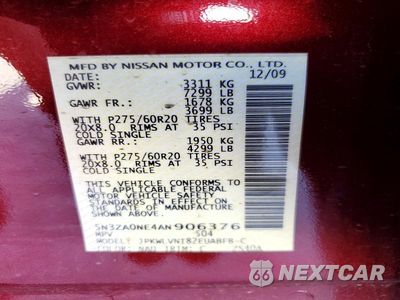 Zdjęcie 13 z 13 samochodu: 2010 INFINITI QX56 VIN:5N3ZA0NE4AN906376 - miniatura