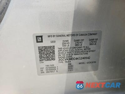 Zdjęcie 12 z 12 samochodu: 2019 CHEVROLET SILVERADO LD K1500 CUSTOM VIN:2GCVKMEC4K1240542 - miniatura