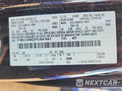 Zdjęcie 12 z 12 samochodu: 2023 FORD ESCAPE ST LINE VIN:1FMCU0MZ0PUB41661 - miniatura