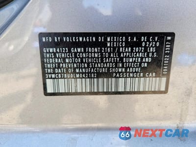 Zdjęcie 13 z 13 samochodu: 2020 VOLKSWAGEN JETTA S VIN:3VWCB7BU0LM042182 - miniatura