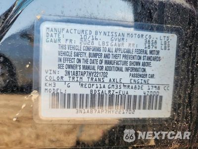 Zdjęcie 12 z 12 samochodu: 2017 NISSAN SENTRA SR VIN:3N1AB7AP7HY221702 - miniatura