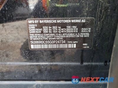 Zdjęcie 13 z 13 samochodu: 2016 BMW X5 XDRIVE35I VIN:5UXKR0C55G0P24734 - miniatura