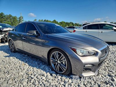 Czwarte zdjęcie samochodu z boku: 2014 INFINITI Q50 SPORT VIN:JN1BV7AR0EM704301 - miniatura