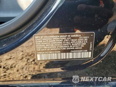 Zdjęcie 12 z 12 samochodu: 2021 VOLKSWAGEN PASSAT SE VIN:1VWSA7A31MC016488 - miniatura