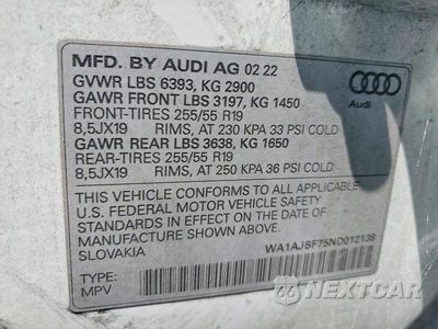 Zdjęcie 14 z 14 samochodu: 2022 AUDI Q7 PREMIUM VIN:WA1AJBF75ND012138 - miniatura