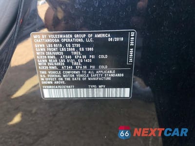 Zdjęcie 13 z 13 samochodu: 2019 VOLKSWAGEN ATLAS SE VIN:1V2UR2CA7KC578877 - miniatura