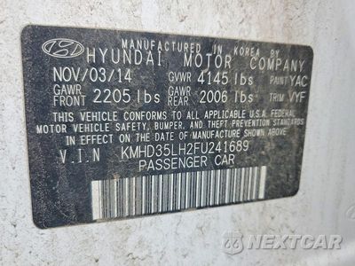 Zdjęcie 12 z 12 samochodu: 2015 HYUNDAI ELANTRA GT BASE VIN:KMHD35LH2FU241689 - miniatura