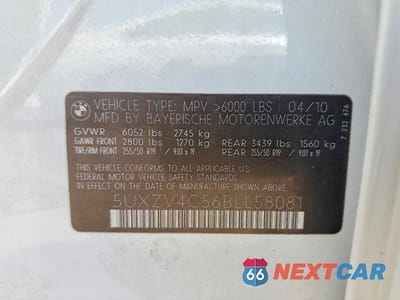 Zdjęcie 12 z 12 samochodu: 2011 BMW X5 XDRIVE35I VIN:5UXZV4C56BLL58081 - miniatura