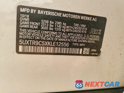 Zdjęcie 13 z 13 samochodu: 2019 BMW X3 XDRIVE30I VIN:5UXTR9C5XKLE12556 - miniatura