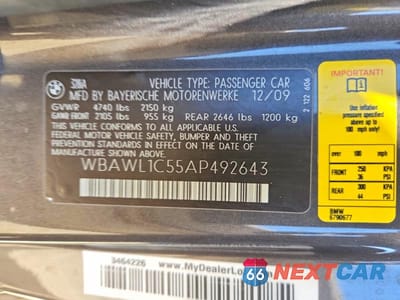 Zdjęcie 12 z 12 samochodu: 2010 BMW 328 I VIN:WBAWL1C55AP492643 - miniatura