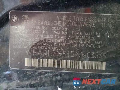 Zdjęcie 12 z 12 samochodu: 2011 BMW 328 I VIN:WBAPH7G54BNN03535 - miniatura