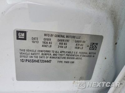 Zdjęcie 12 z 12 samochodu: 2014 CHEVROLET CRUZE LS VIN:1G1PA5SH4E7204447 - miniatura