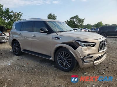 Czwarte zdjęcie samochodu z boku: 2023 INFINITI QX80 PREMIUM SELECT VIN:JN8AZ2AF9P9755330 - miniatura
