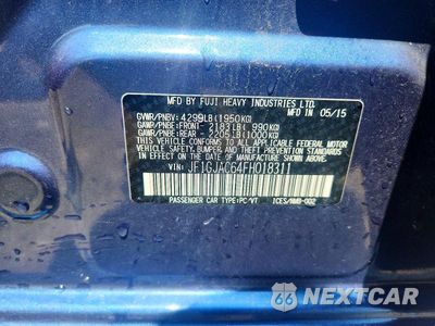 Zdjęcie 12 z 12 samochodu: 2015 SUBARU IMPREZA PREMIUM VIN:JF1GJAC64FH018311 - miniatura