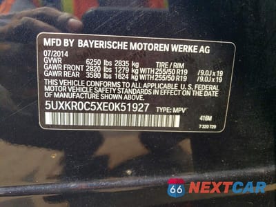 Zdjęcie 13 z 13 samochodu: 2014 BMW X5 XDRIVE35I VIN:5UXKR0C5XE0K51927 - miniatura