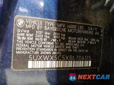 Zdjęcie 13 z 13 samochodu: 2011 BMW X3 XDRIVE28I VIN:5UXWX5C5XBL706175 - miniatura