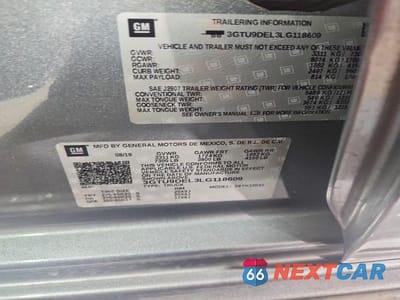 Zdjęcie 12 z 12 samochodu: 2020 GMC SIERRA K1500 SLT VIN:3GTU9DEL3LG118609 - miniatura