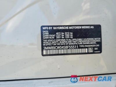 Zdjęcie 12 z 12 samochodu: 2025 BMW 330XI VIN:3MW89CW04S8F55511 - miniatura