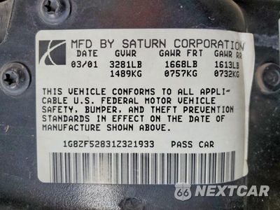Zdjęcie 12 z 12 samochodu: 2001 SATURN SL VIN:1G8ZF52831Z321933 - miniatura