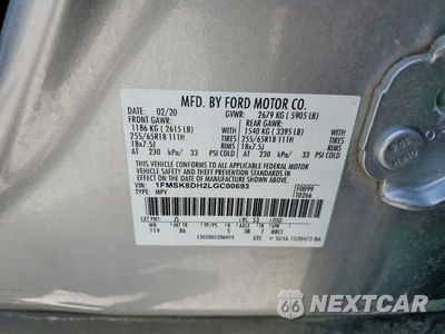 Zdjęcie 13 z 13 samochodu: 2020 FORD EXPLORER XLT VIN:1FMSK8DH2LGC00693 - miniatura