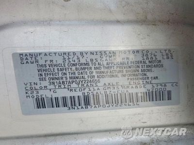 Zdjęcie 12 z 12 samochodu: 2018 NISSAN SENTRA S VIN:3N1AB7AP0JY224656 - miniatura