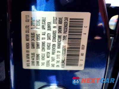 Zdjęcie 12 z 12 samochodu: 2013 ACURA TSX TECH VIN:JH4CU2F65DC009790 - miniatura