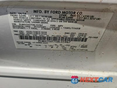 Zdjęcie 13 z 13 samochodu: 2014 LINCOLN MKT VIN:2LMHJ5AT7EBL55467 - miniatura