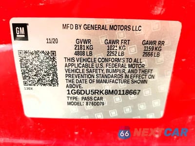 Zdjęcie 12 z 12 samochodu: 2021 CADILLAC CT5 SPORT VIN:1G6DU5RK8M0118667 - miniatura